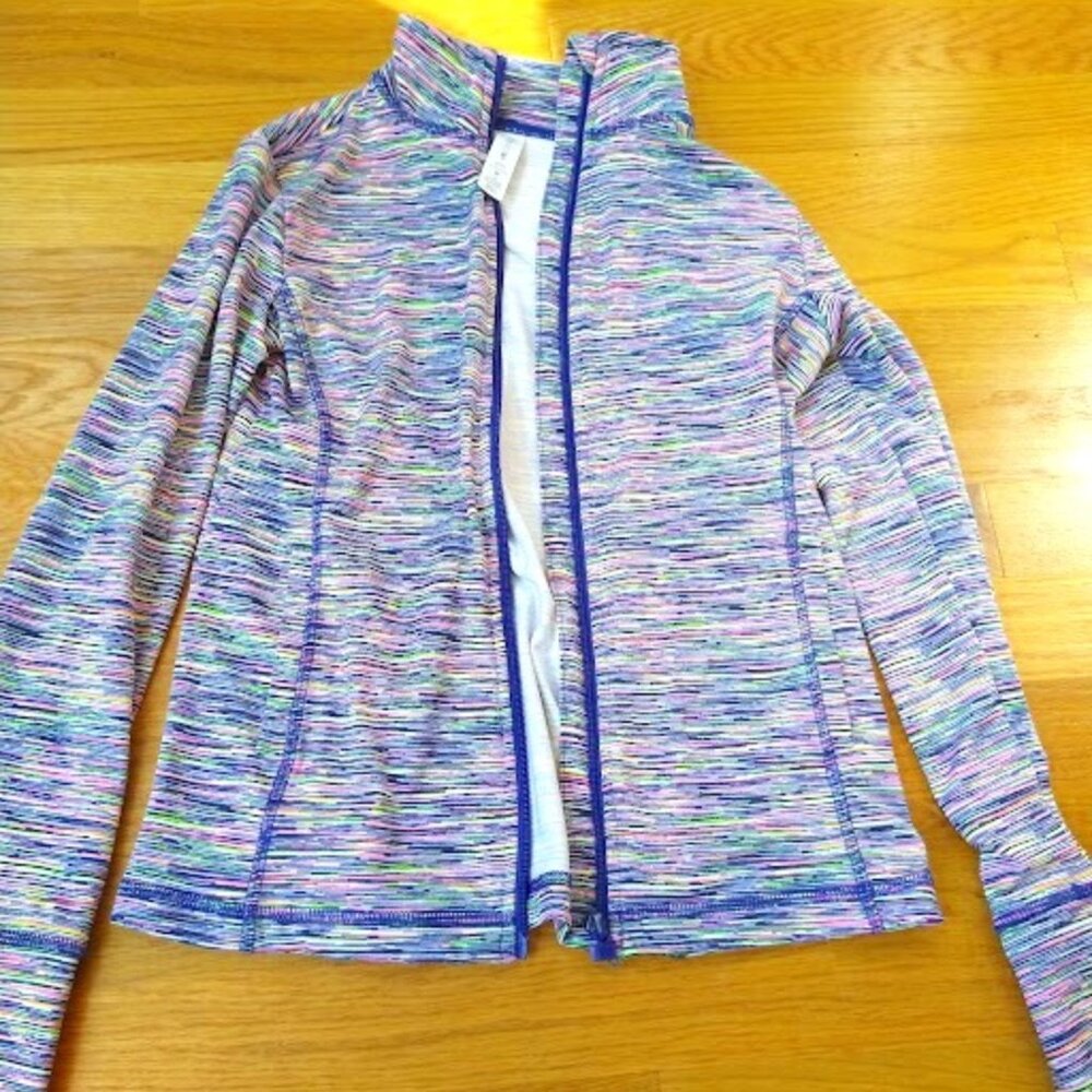 Ideology multi-color stripe Girls Jacket Size M